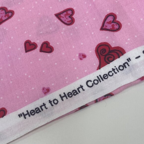 1/2 Yard Cut Quilting Pink Red Heart Collection P&B Textiles Fabric Quilt - Picture 3 of 8